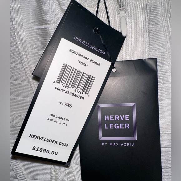 NWT- White Herve Léger Kora dress never worn - Picture 4 of 4